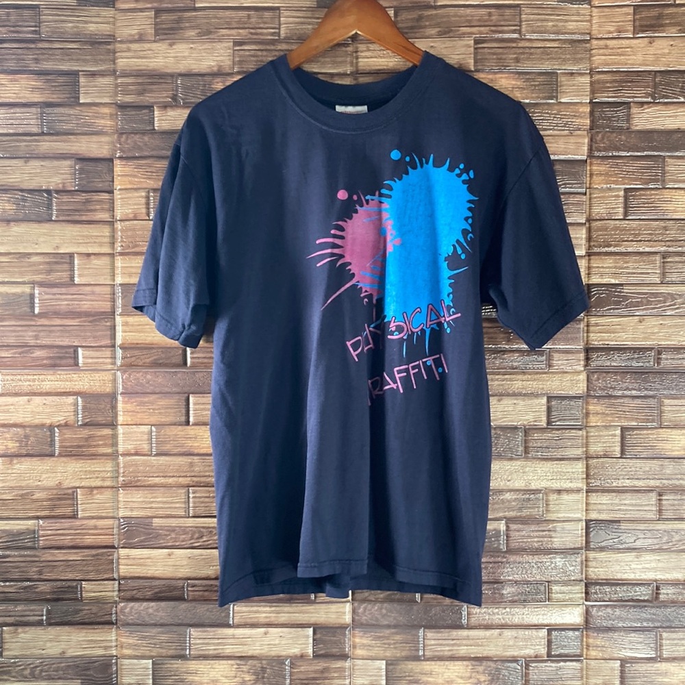 Navy Blue Hanes 50/50 Graffiti Graphic T Shirt